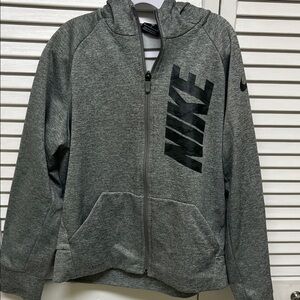 Nike Kids Dri-Fit Heather Gray Hoodie Jacket